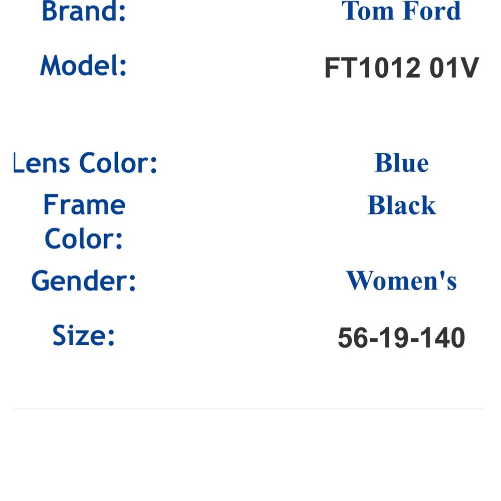 Tom Ford Women's Blue and Black Sunglasses